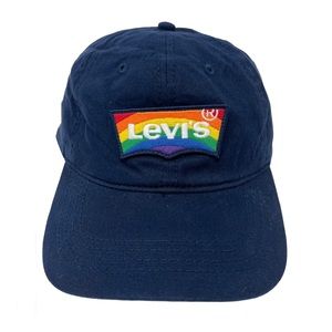 Levi’s Pride Logo Rainbow Hat Adjustable Unisex Navy